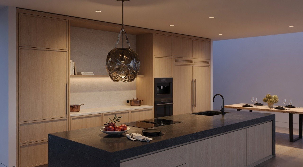 Contemporary stone kitchen